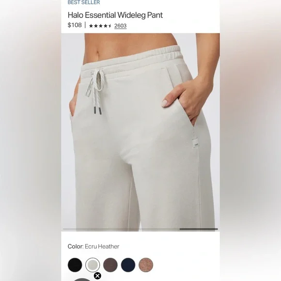 Halo Essential Wideleg Pant - Picture 3 of 7